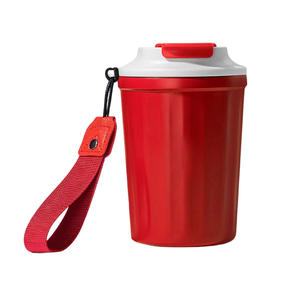 (Red) Coffee Vacuum Anti-rust Office Water Bottle Drinkware with Lanyard-image-OPC-PMQKTPB-NEW