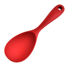Non-Stick Silicone Rice Spoon Red Heat-Resistant Kitchen Utensil For Cooking And Serving Home Use And Rice Cooking