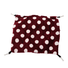3-Schicht Kleintier-Hängematte aus Flanell, warm, hängende Bett, 30x30cm, Weinrot