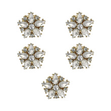 (B) 5pcs/set Detachable Crystal Buttons For Women Rhinestone Button Covers