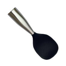 Rice Spoon Rice Paddle Nonstick Silicone Heat Resistant Mashed Potatoes Black Kitchen Tool