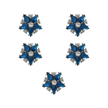 (C) 5pcs/set Detachable Crystal Buttons For Women Rhinestone Button Covers