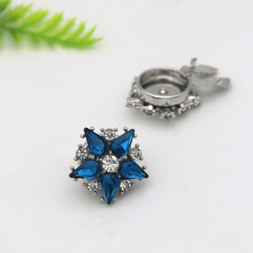 (D) 5pcs/set Detachable Crystal Buttons For Women Rhinestone Button Covers 2