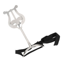 Portable Euphonium Music Stand Silver Color Lightweight Sheet Music Holder For Marching Band And Performance Use