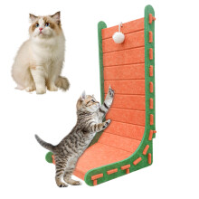 Cat Scratch Pad L-Shape Felt Cardboard Scratcher Wear-Resistant Removable Climbing Board for Claw Sharpening and Play