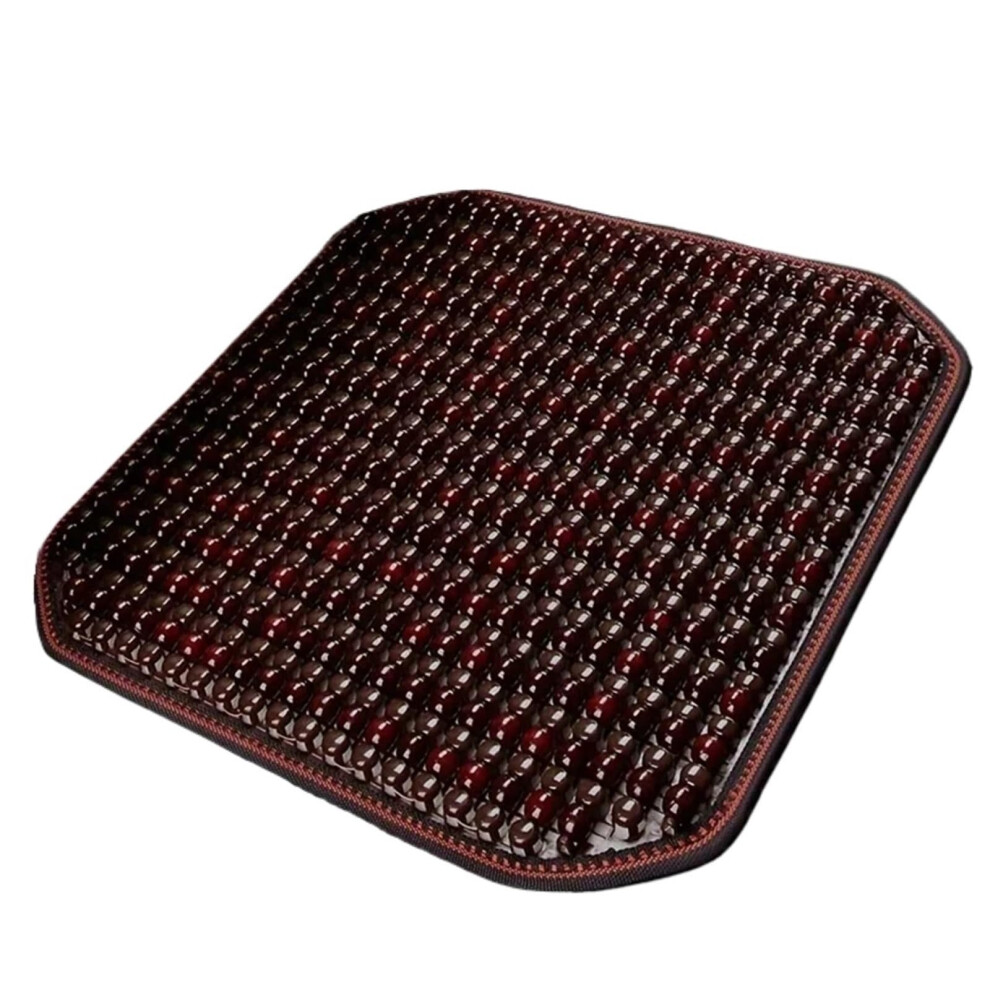 Summer Car Seat Cushion Wooden Beads 41Cm X 41Cm Waterproof Universal Car Seat Cover Style1 9354506680718