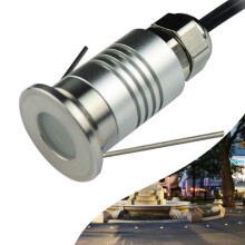 LED Mini In-Ground Well Light Finger-Size 1W 12V DC IP67 Waterproof 120-Degree Beam Recessed MarkerLight Warm White 3000K