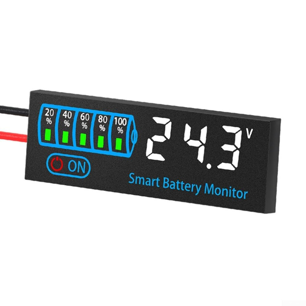 Led Indicator For Battery Voltage With Alarm Functionality Compatible With Lithium And Lead-Acid Batteries White 9354506681081