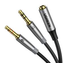 UGREEN 3,5-mm-AUX-Audio-Splitterkabel, 1 Buchse auf 2 Stecker