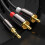 Kabel adaptera audio Ugreen 3,5 mm Mini Jack na 2RCA, 1,5 m - czarny 8