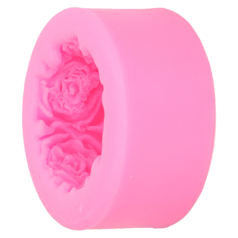 Pink Silicone Fondant Mold Rose Pattern Nonstick For Cake Chocolate 4931357833187