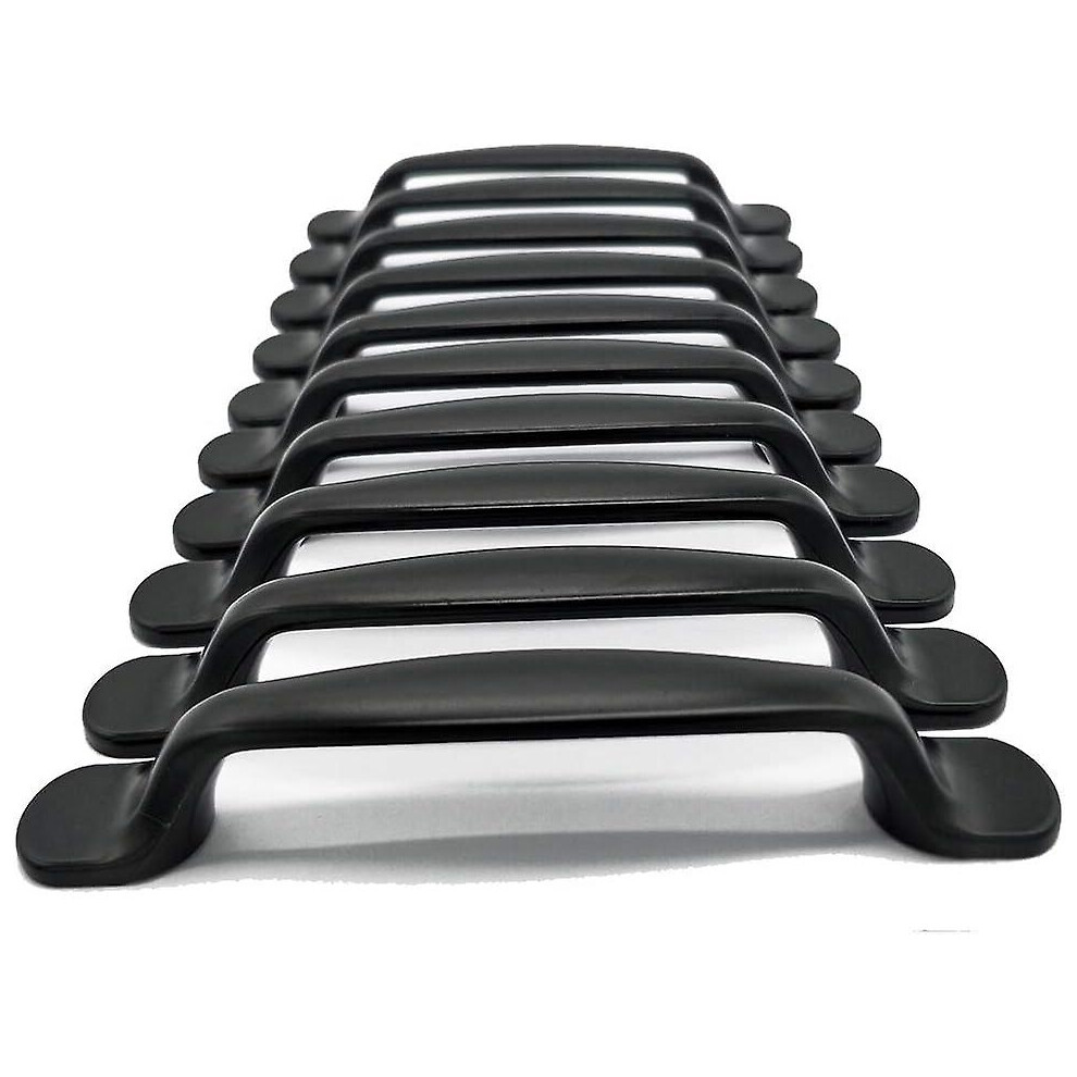 Kikidex (As Show, One Size) Furniture Knobs And Handles,10X Qrity 96Mm Black Kitchen Cabinet Door Pulls Furniture Pull Handle