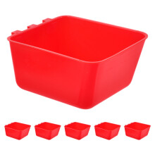 6Stk Hängende Futternäpfe Aus Kunststoff Rot Für Kleintiere Und