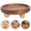 Fußstützendes Holz Serviertablett Für Snacks 10