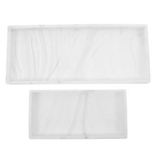 2Stk Kleines Silikon Waschtisch Tablett Rechteckig Für Seife Schwamm