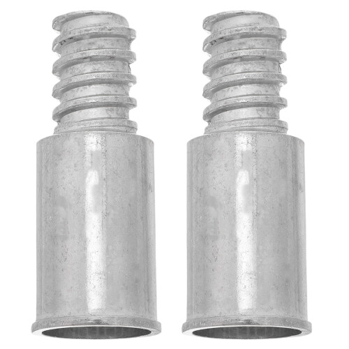 2St Aluminiumlegering Trådända För Sopphandtag Silver För Städverktyg