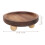 Light Brown Wood Serving Tray Footed Smooth Finish Pastry Platter 2