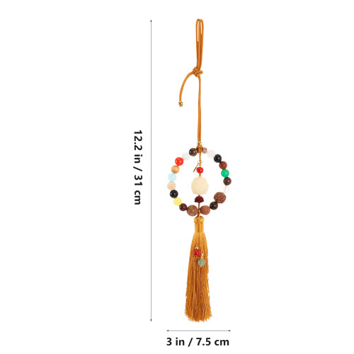 Multi-Color Car Interior Pendant Tassel Rearview Mirror Charm 2