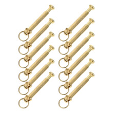 12Conjunto Acessórios Dourados Aço Inoxidável Para Leques De Mão