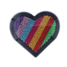 Pin Art 3D Corazón arcoíris Modelo de mano 18.7x17.5x5.5 cm