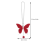 2St Butterfly Bilhängande Accessoar I Rostfritt Med Strass 3