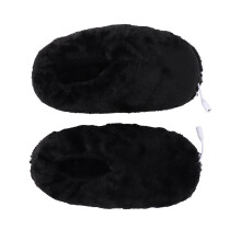 USB Heated Shoes for Men & Women, Washable Plush, Black, 31x15cm