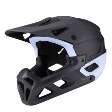 Mountainbikehelm met volledig gezicht voor-Zwart en blauw L