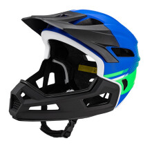 Reismountainbikehelm met ademend systeem PC-schaal-Groen Blauw