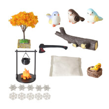 DIY miniatuur campinggrillset met-plafond 19-delige set