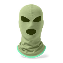 Regelbare wintergezichtsbedekking-avocadogroen Driegaats model