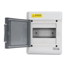 IP66 Wasserfeste 6-Kanal-Verteilerbox mit transparentem Deckel für DIN-Schiene