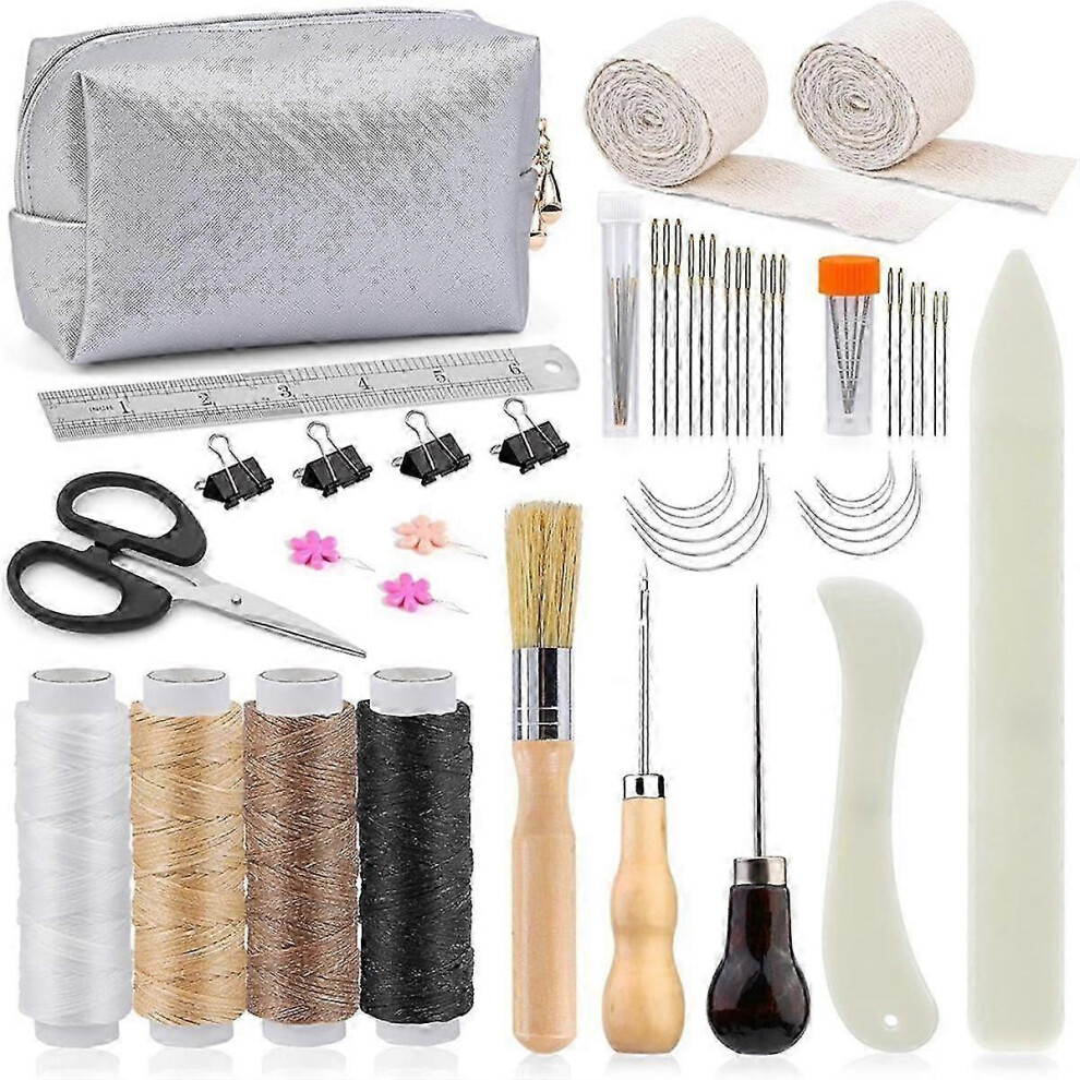 Kikidex (As Show, One Size) 53 Pcs Bookbinding Kit, Book-Binding Kit For Beginners, Bookbinding Materials, Bookbinding Tools With Bone Folder