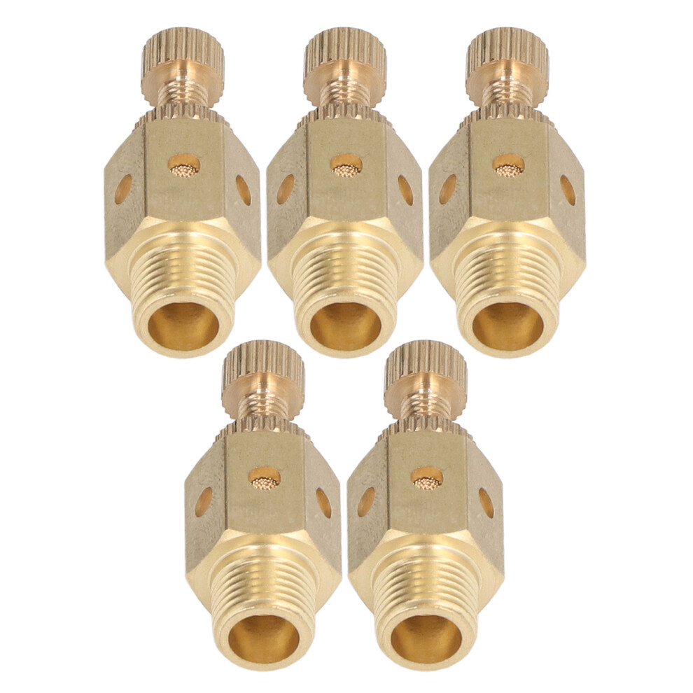 Five Pack Brass Pneumatic Mufflers G1/8 30Db Noise Reducers 6911357836423