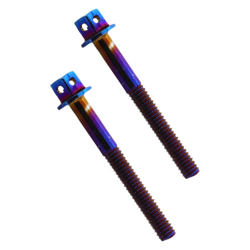 2Pièces Vis Alliage Bleues Effet Feu Pour Modifications