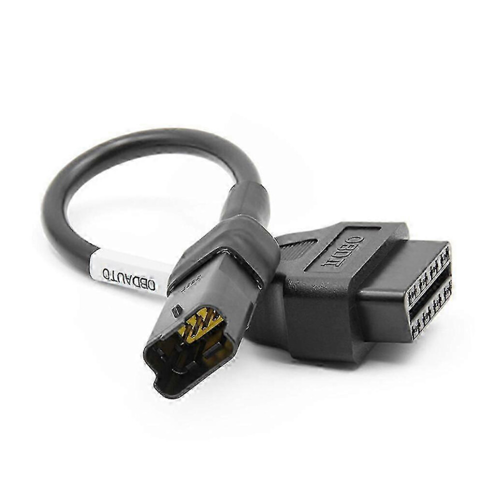 Kikidex (As Show, Kymco 3P) Obd2 6 Pin Connector To 16Pin Diagnostic Adapter Cable Female For Motorbike