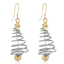 Lebendige festliche Ohrringe, elastisches Creolen-Design mit-2