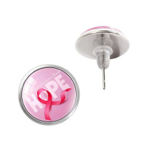 Ohrschmuck aus Glas zur Brustkrebsprävention, modernes,-SS6