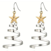 Reversible Frühlings-Creolen, Weihnachtsbaum-Sternmuster,-6