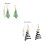 Reversible Frühlings-Creolen, Weihnachtsbaum-Sternmuster,-6 4