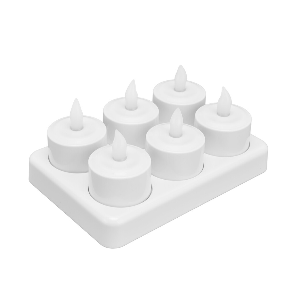 Rechargeable LED Fake Candle Light, Purple, 4x4.6cm, 40H, UK Plug-image-OPC-PMQMF9S-NEW