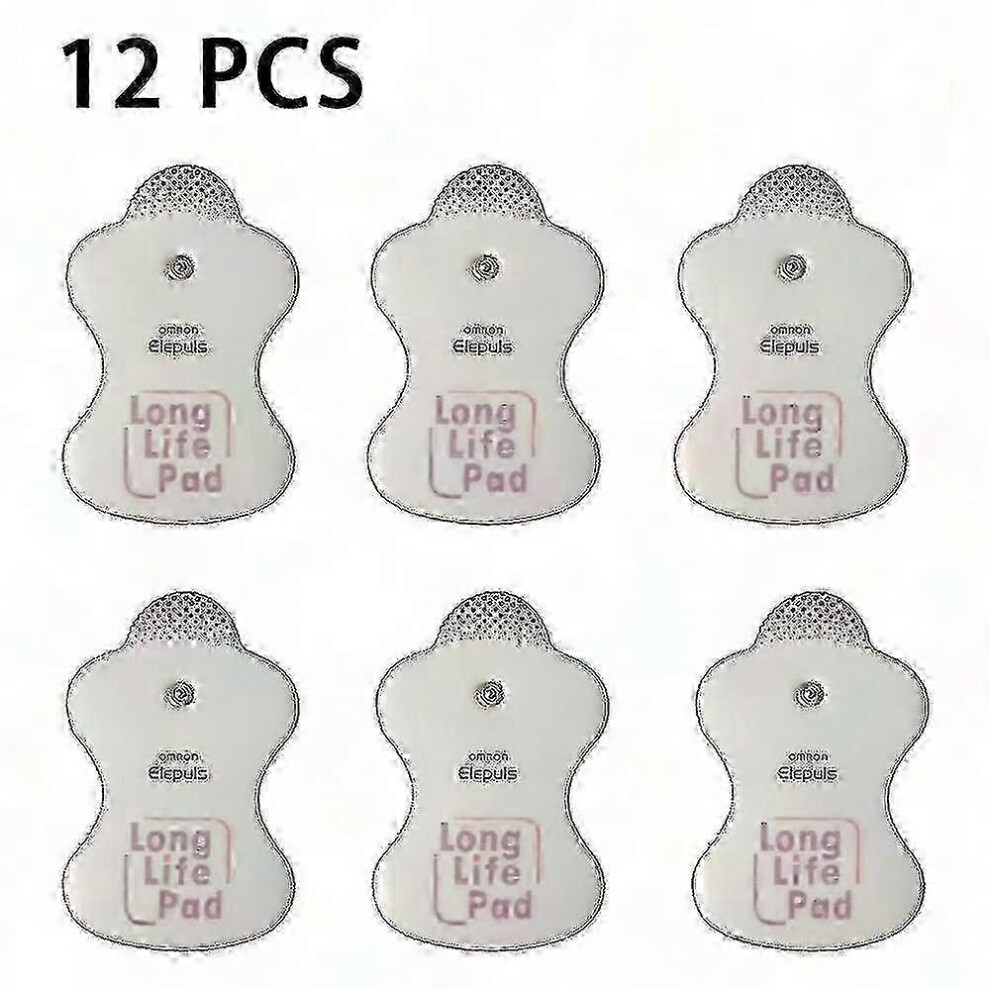 Kikidex (As Show, One Size) 12Pcs/6Pairs Replacement Electrode Pads For Omron Massagers Elepuls Long Life Pad