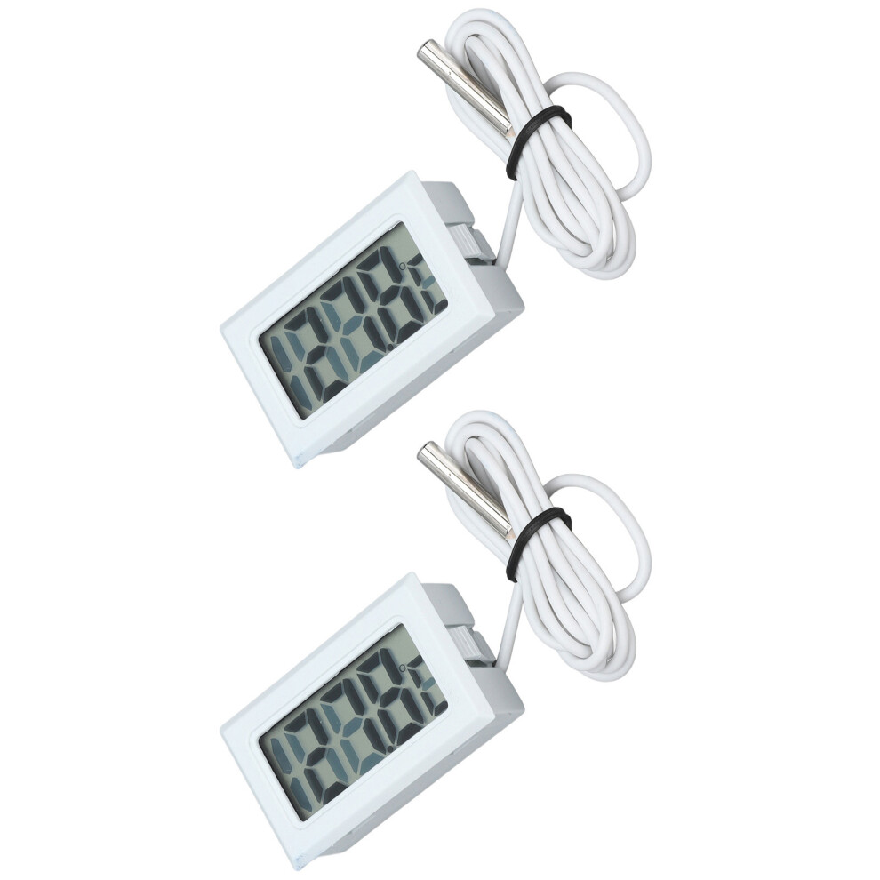 Electronic Digital Temperature Meter Dual Pack Fast 2s Refresh White
