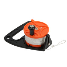 150 ft Tauchgerät Reel Spule mit Daumenstopper, Schwarz & Orange