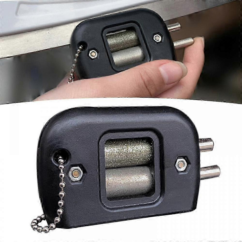 Kikidex (As Show, One Size) Ice Skate Blade Sharpener Portable Hockey Skating Wear Resistance Sand Grindstone