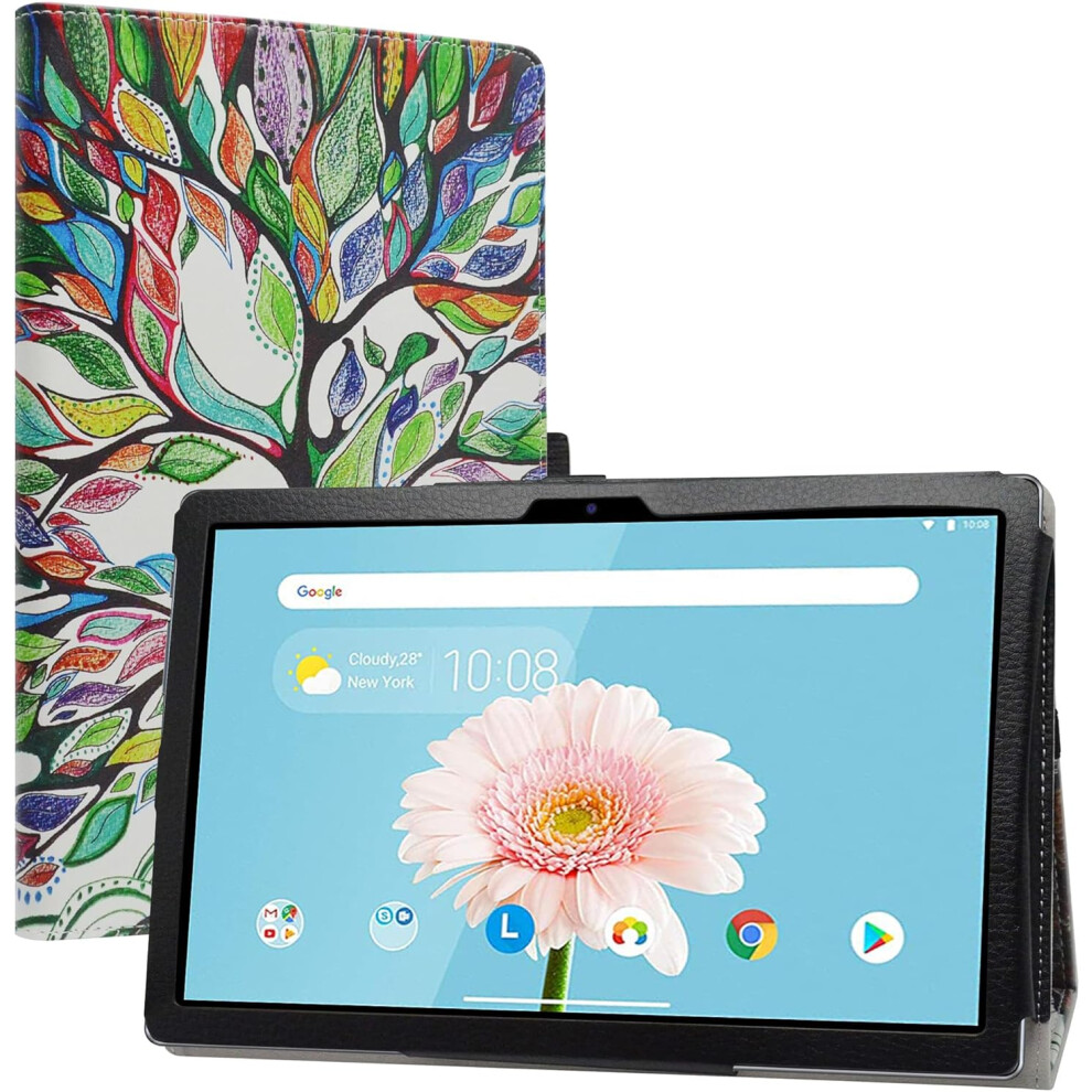 Tablet Case For Teclast P20hd & M40 - 10.1 Inch Pu Leather Folding Stand Cover With Protective Folio & Love Tree Pattern Design 5906639316862