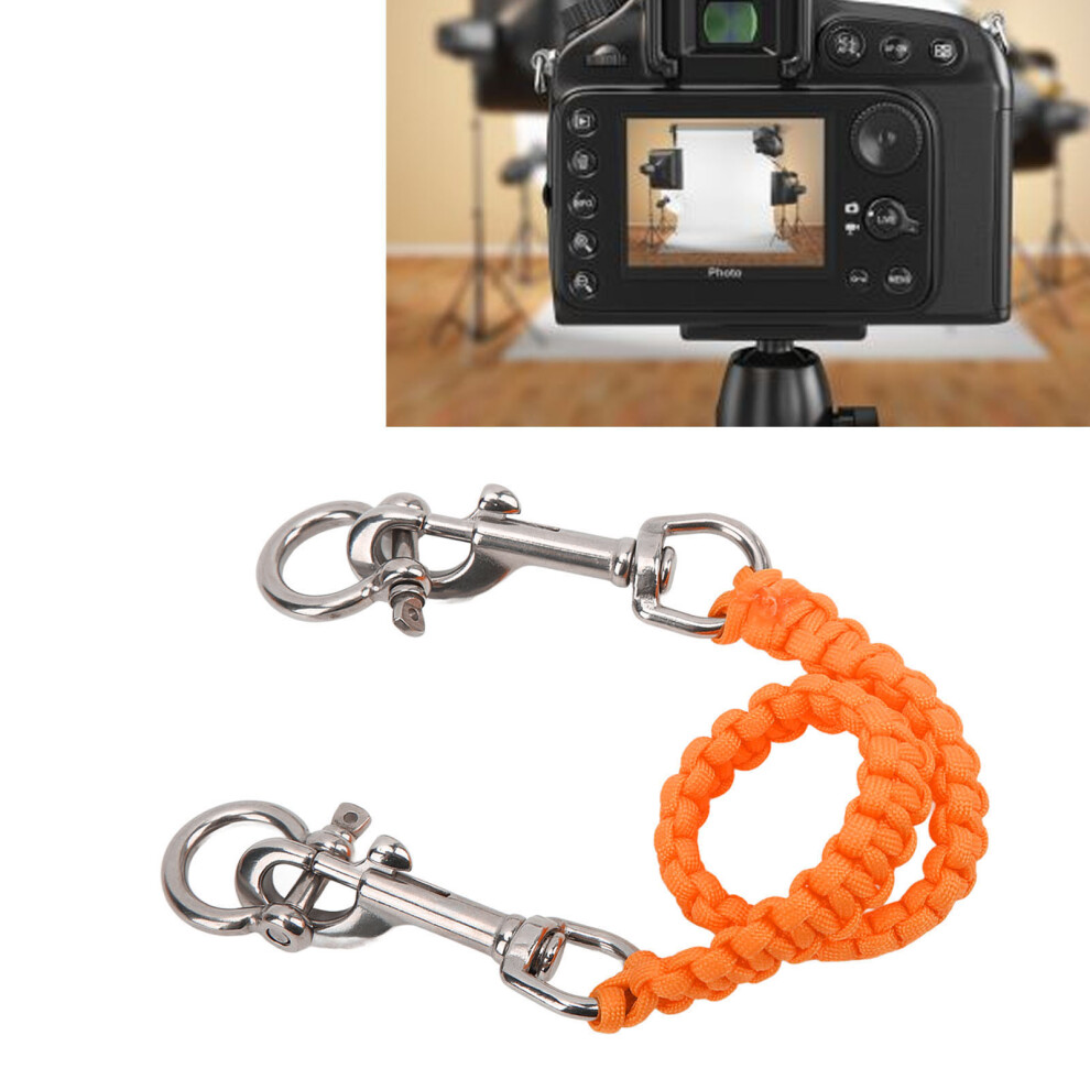 Diving Camera Lanyard With Rope Handle Corrosion-Resistant Material Orange 7891357839275