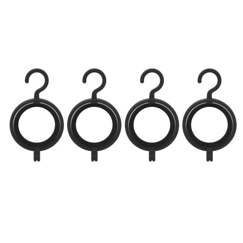 4 stücke Perücke Kleiderbügel Tragbare Schwarze 1