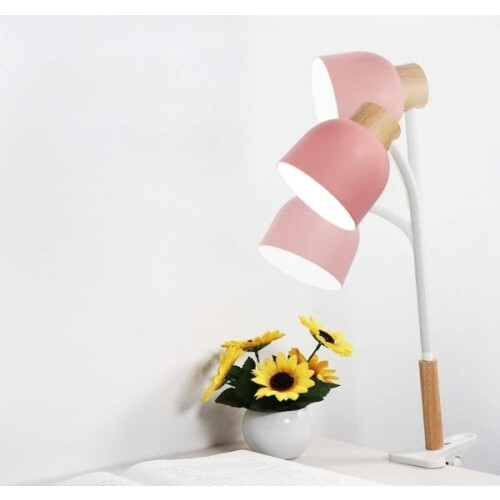LANMOU Lampe de bureau LED avec pince rose 40cm 2