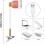 LANMOU Lampe de bureau LED avec pince rose 40cm 7
