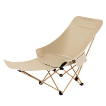 Camping Folding Chair Adjustable Height Lounger Ergonomic Folding Deck Chair For Patio Porch Poolside Beach Hiking